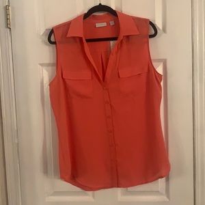 NWT pink collared tank